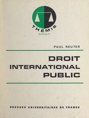 cover image of Droit international public